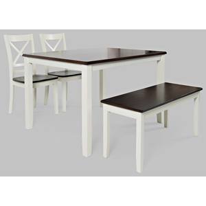Asbury Park White Wood 4 Pack Dining Table Set by Jofran Furniture