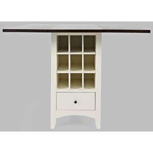 Asbury Park White Storage Counter Dropleaf Table by Jofran Furniture
