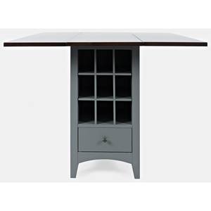 Asbury Park Grey Storage Counter Dropleaf Table by Jofran Furniture