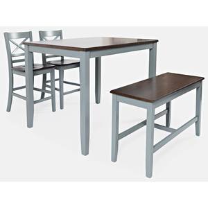 Asbury Park Grey 4 Pack Counter Height Dining Set by Jofran Furniture