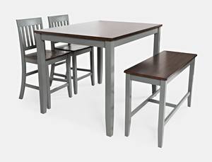 Decatur Lane Grey 4 Pack Counter Height Dining Set by Jofran Furniture
