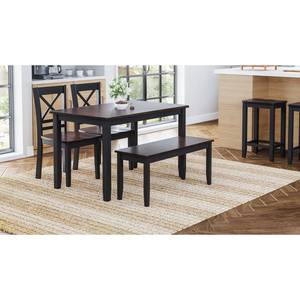 Asbury Park Black Wood 4 Pack Dining Table Set by Jofran Furniture