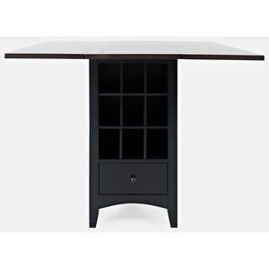 Asbury Park Black Storage Counter Dropleaf Table by Jofran Furniture