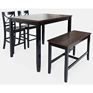 Asbury Park Black 4 Pack Counter Height Dining Set by Jofran Furniture