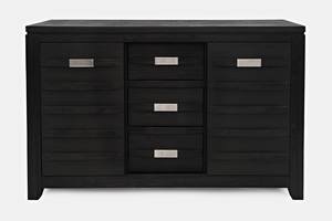Altamonte 54 Inch Black Server w/3 Drawers & Sliding Door by Jofran Furniture
