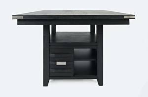 Altamonte Square Dark Charcoal Counter Hight Table w/Storage Base & Extension Leaf by Jofran
