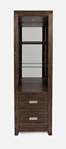 Altamonte Brushed Walnut Pier w/Mirror & Lights by Jofran