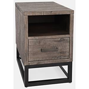 East Hampton Brown Power Chairside Table by Jofran Furniture