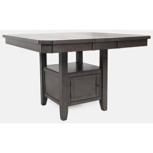 Manchester Dark Brown High-Low Square Dining Table w/Butterfly Leaf by Jofran Furniture
