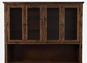 Bakersfield Dark Brown Wood Hutch w/Light by Jofran Furniture