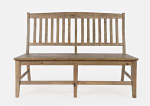 Carlyle Crossing Brown Wood Slatback Dining Bench by Jofran Furniture