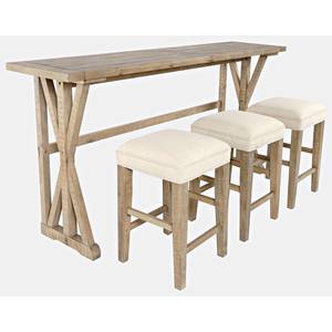 Carlyle Crossing Sofa Brown 4 Pack Counter Height Set by Jofran Furniture