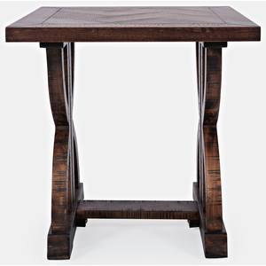 Fairview Dark Brown Wood End Table by Jofran Furniture