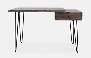 Nature's Edge Brushed Grey Desk w/Drawer by Jofran Furniture