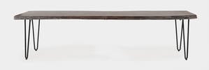 Nature's Edge Brushed Grey 70 Inch Bench by Jofran Furniture