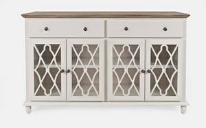 Aurora Hills White Bisque 4 Door Accent Chest-B by Jofran Furniture