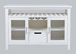 Urban Icon White Server w/Bottle & Stem Storage by Jofran