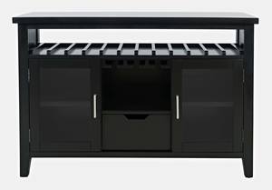 Urban Icon Black Server w/Bottle & Stem Storage by Jofran