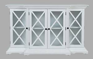 Carrington White Four Door 60 Inch Breakfront Cabinet by Jofran