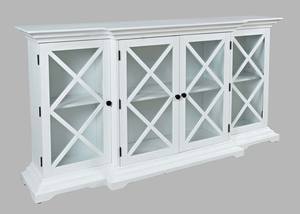 Carrington White Four Door 70 Inch Breakfront Cabinet by Jofran