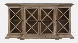 Carrington Bisque Four Door 70 Inch Breakfront Cabinet by Jofran