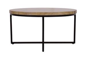 Ames Round Natural/Black Coffee Table by Jofran