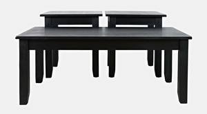 Eros Brushed Black Coffee Table & Two End Tables by Jofran