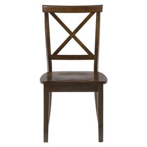 Taylor Cherry Brown X Back Dining Chair w/Wood Seat by Jofran Furniture