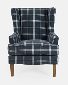 Lacroix Navy Blue Fabric Accent Chair by Jofran Furniture
