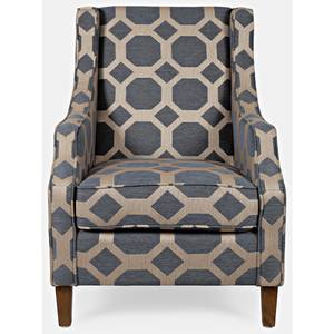 Sanders Grey & Brown Fabric Accent Chair by Jofran Furniture