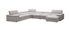 181114 Kobe Premium Leather Sectional in Silver Gray by J&M Furniture