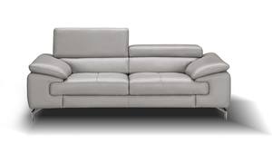 Liam Premium Gray Leather Loveseat by J&M Furniture