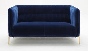 Deco Blue Fabric Loveseat by J&M Furniture