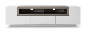 TV002 White High Gloss w/Gray Veneer TV Stand by J&M Furniture