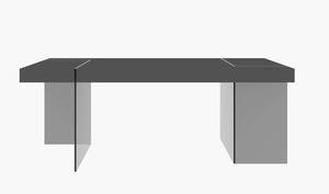 Cloud High Gloss Gray Dining Table by J&M Furniture