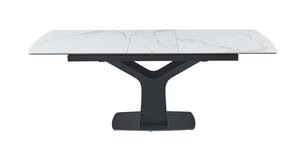 Fiori White Ceramic & Steel Extension Dining Table by J&M Furniture