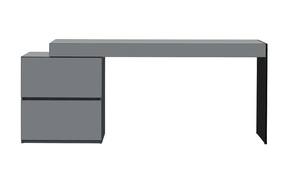 Coach Modern Gray High Gloss Office Desk by J&M Furniture