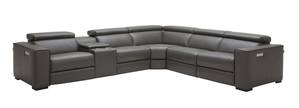 Picasso 6 Pcs Motion Sectional Dark Gray (Leather) by J&M Furniture