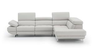 The Annalaise Recliner Leather Sectional in Silver Gray by J&M Furniture