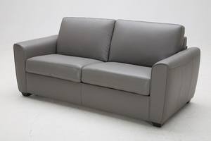 [NYC Deal] Jasper Premium Leather Gray Sofa Sleeper by J&M Furniture