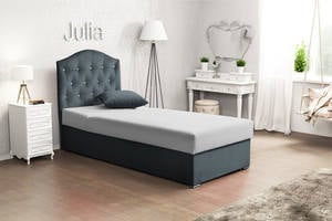 Julia Lift-Up Storage Bed Gray by Skyler Designs