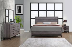 Kate Foil Gray Bedroom Set by Global Furniture