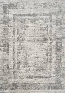 Cathedral Grey Faded Borders Rug by Kalora