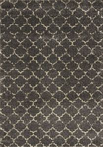 Lane Grey Cream Lattice Luxury Rug by Kalora