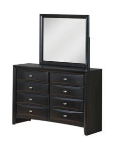 Linda Black Mirror by Global Furniture