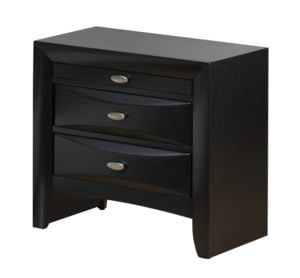 Linda Black Nightstand by Global Furniture