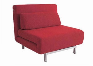LK06 Convertible Fabric Chair Bed in Red by IDO