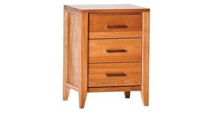 Luna 3 Drawer Nightstand Natural by Comfort Pure