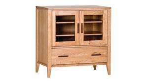 Luna 34 Inch Deluxe Media Cabinet Natural by Comfort Pure