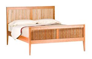 Luna Heritage Natural Platform Bed w/Cherry Spindles by Comfort Pure